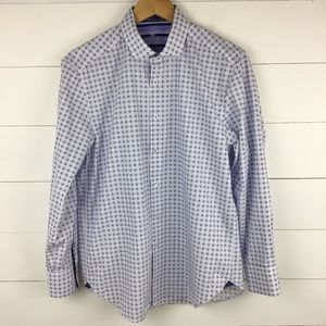 Michelsons London Men's M Button Front Dress Shirt